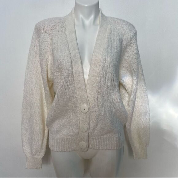 Vintage 90s Retro Boxy Toi Button Front Granny Cardigan - Picture 9 of 9